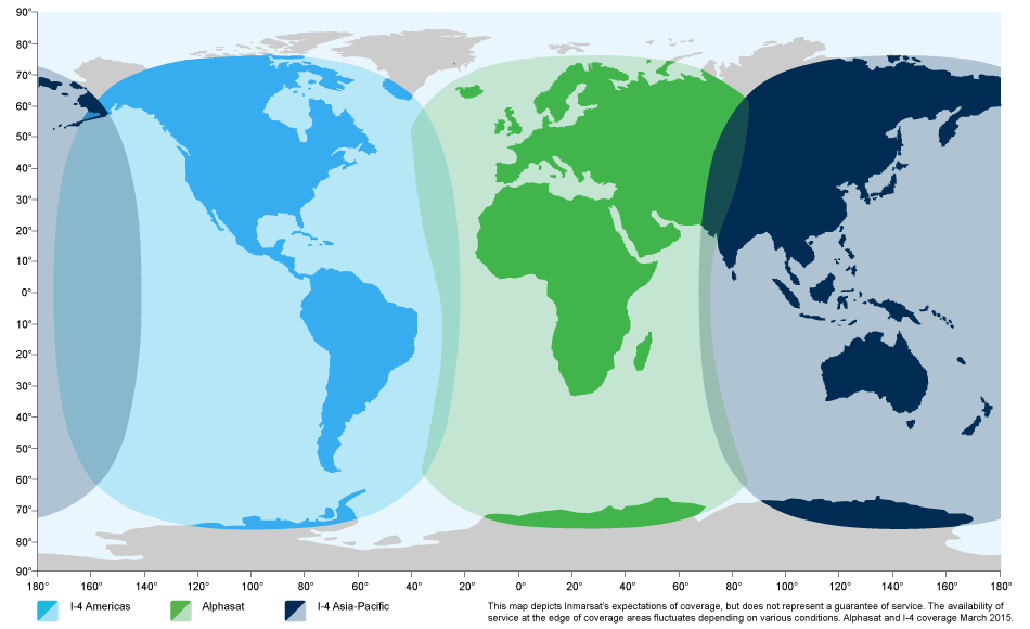 Inmarsat Satellite Coverage Map